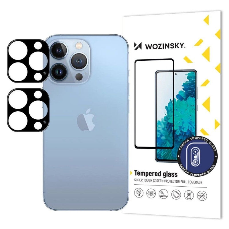 Schutzfolie WZK für die Rückkamera des Apple iPhone 17, Gehärtetes Glas, Set mit 2 Stück, Schwarz