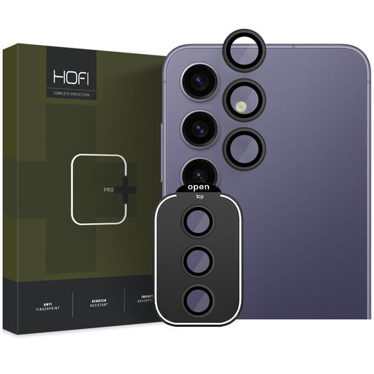 Schutzfolie Kamerarückseite Kamerarückseite HOFI CamRing PRO+ für Samsung Galaxy S24+ S926, glasgeschützt, Schwarz