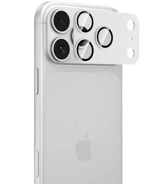 Schutzfolie für die Rückkamera Tech-Protect CamFull Fit+ für Apple iPhone 18 Pro, gehärtetes Glas, silberfarben