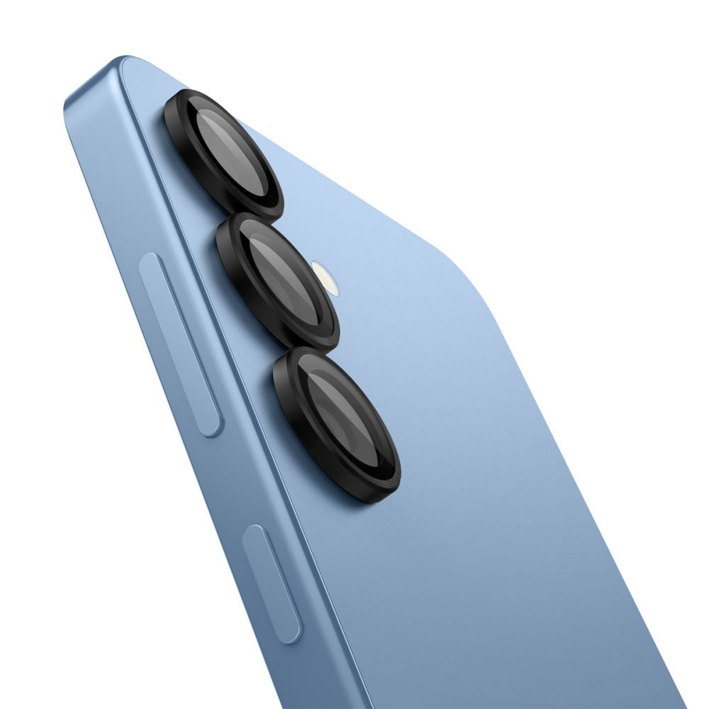 Schutzfolie für die Rückkamera Spigen GlastR EZ FIT Optik Pro HD für Samsung Galaxy S25 S931, gehärtetes Glas, Set mit 2 Stück, Schwarz AGL09092