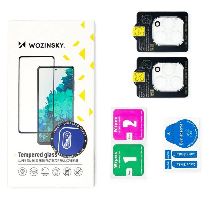 Schutzfolie WZK für die Rückkamera des Apple iPhone 17, Gehärtetes Glas, Set mit 2 Stück, Schwarz