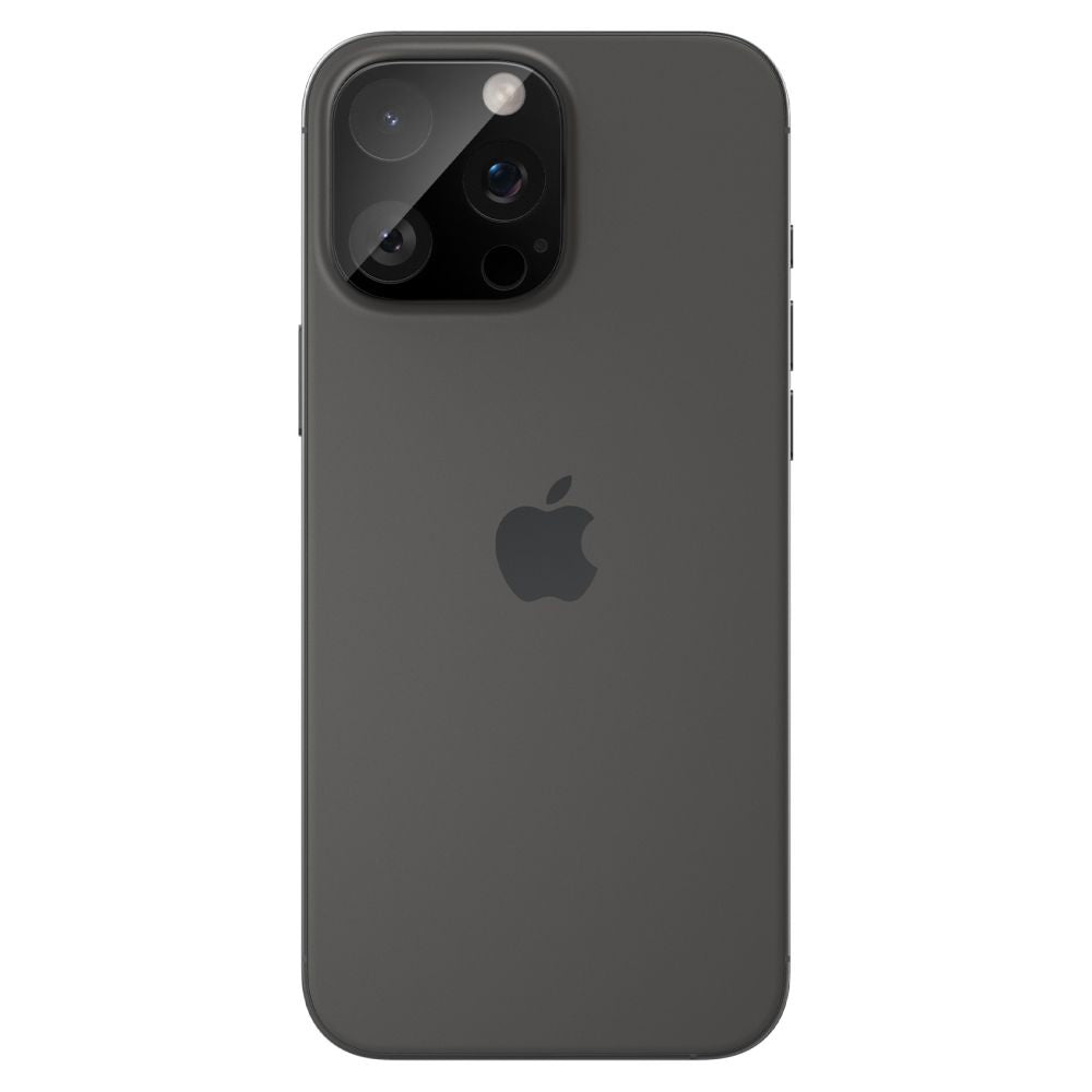 Schutzfolie für die Rückkamera Spigen GlastR Optik für Apple iPhone 16 Pro Max, gehärtetes Glas, Set mit 2 Stück, Schwarz AGL05273