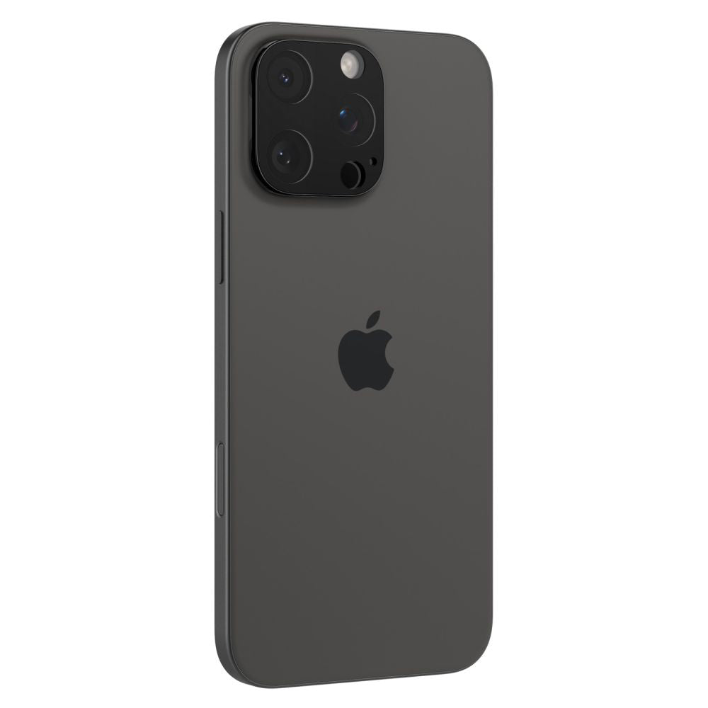 Schutzfolie für die Rückkamera Spigen GlastR Optik für Apple iPhone 16 Pro Max, gehärtetes Glas, Set mit 2 Stück, Schwarz AGL05273