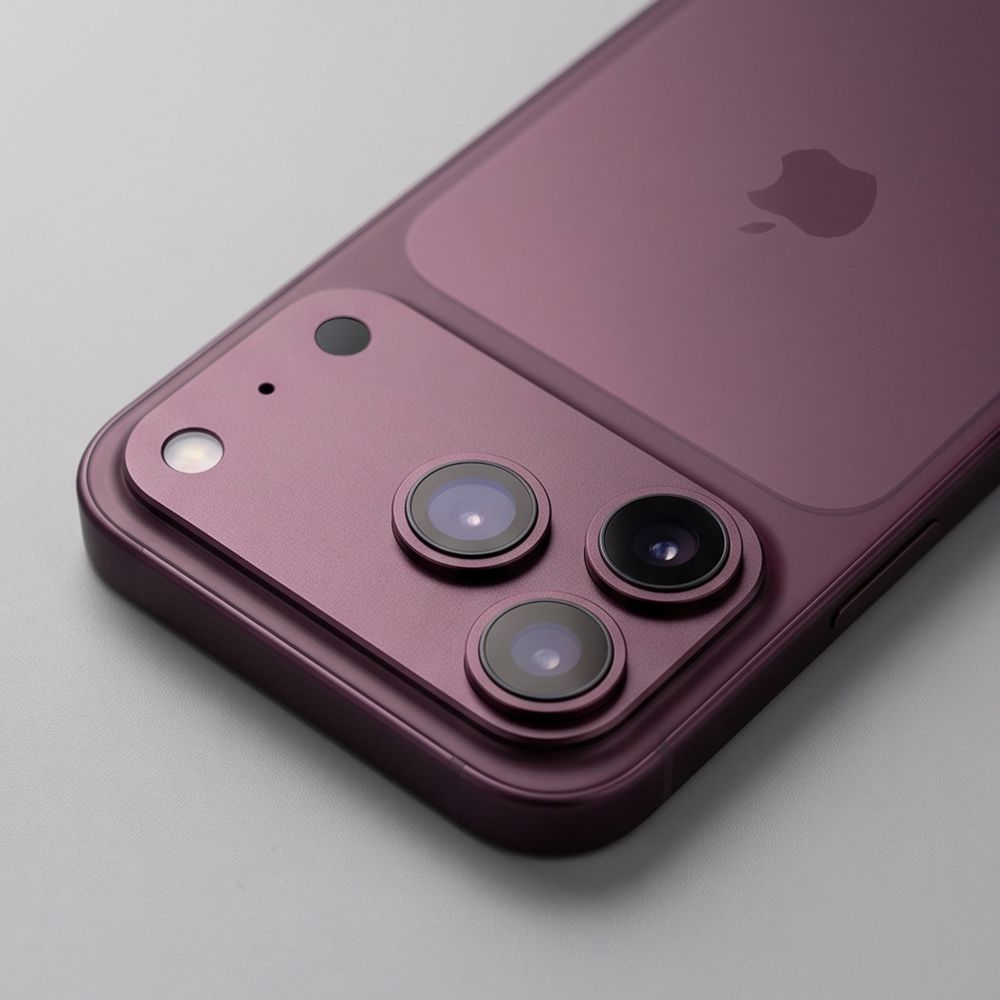 Schutzfolie für die Rückkamera Tech-Protect CamFull Fit+ für Apple iPhone 18 Pro Max, gehärtetes Glas, Burgunderrot