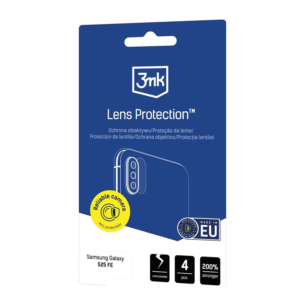Schutzfolie für die Rückkamera 3MK Protection für Realme Note 70T, gehärtetes Glas, Set mit 4 Stück, Transparent