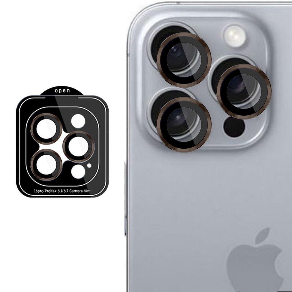 3MK Protection Pro Rückkamera-Schutzfolie für Apple iPhone 16 Pro Max / 16 Pro, gehärtetes Glas, Braun