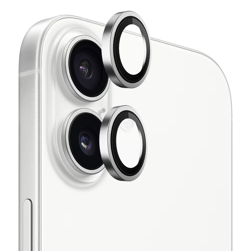 Schutzfolie Blueo Metal Frame für die Rückkamera des Apple iPhone 17, gehärtetes Glas, Silberfarben