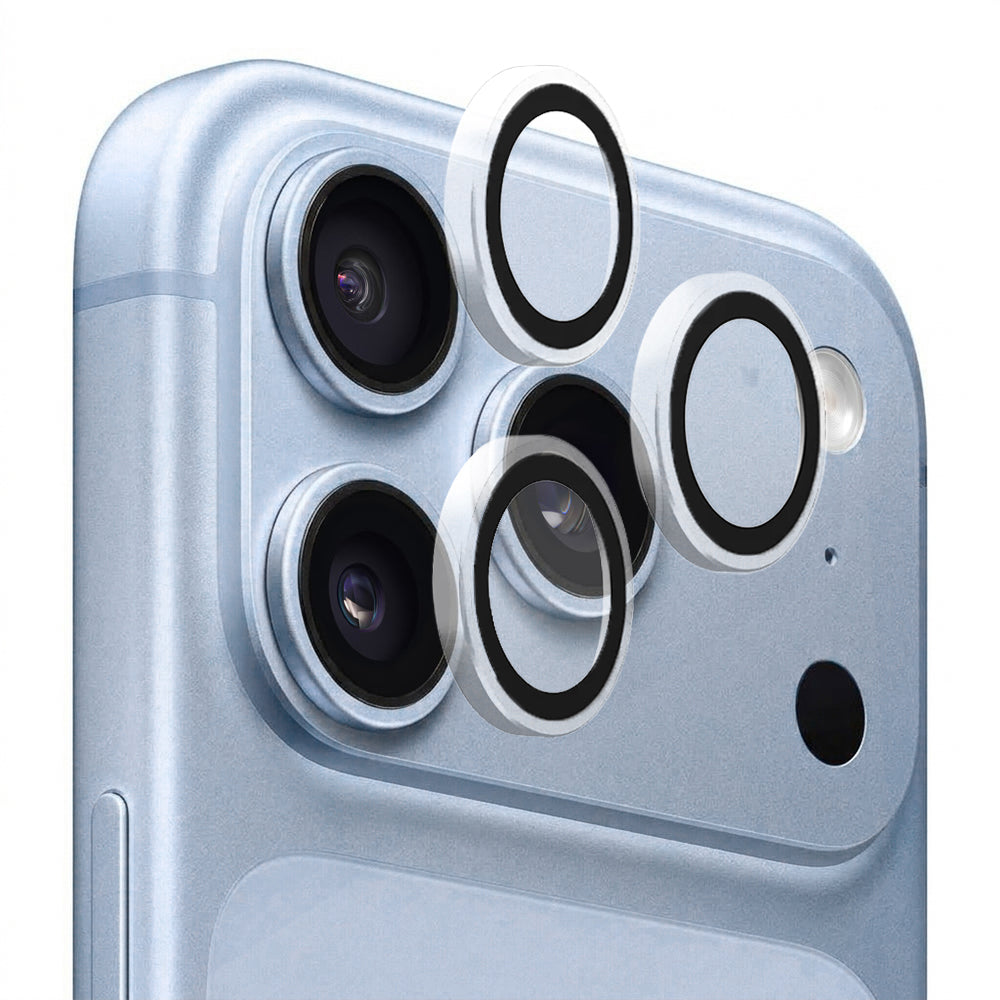 Blueo Schutzfolie für die Rückkamera mit Metallrahmen für Apple iPhone 18 Pro / 18 Pro Max, gehärtetes Glas, transparent