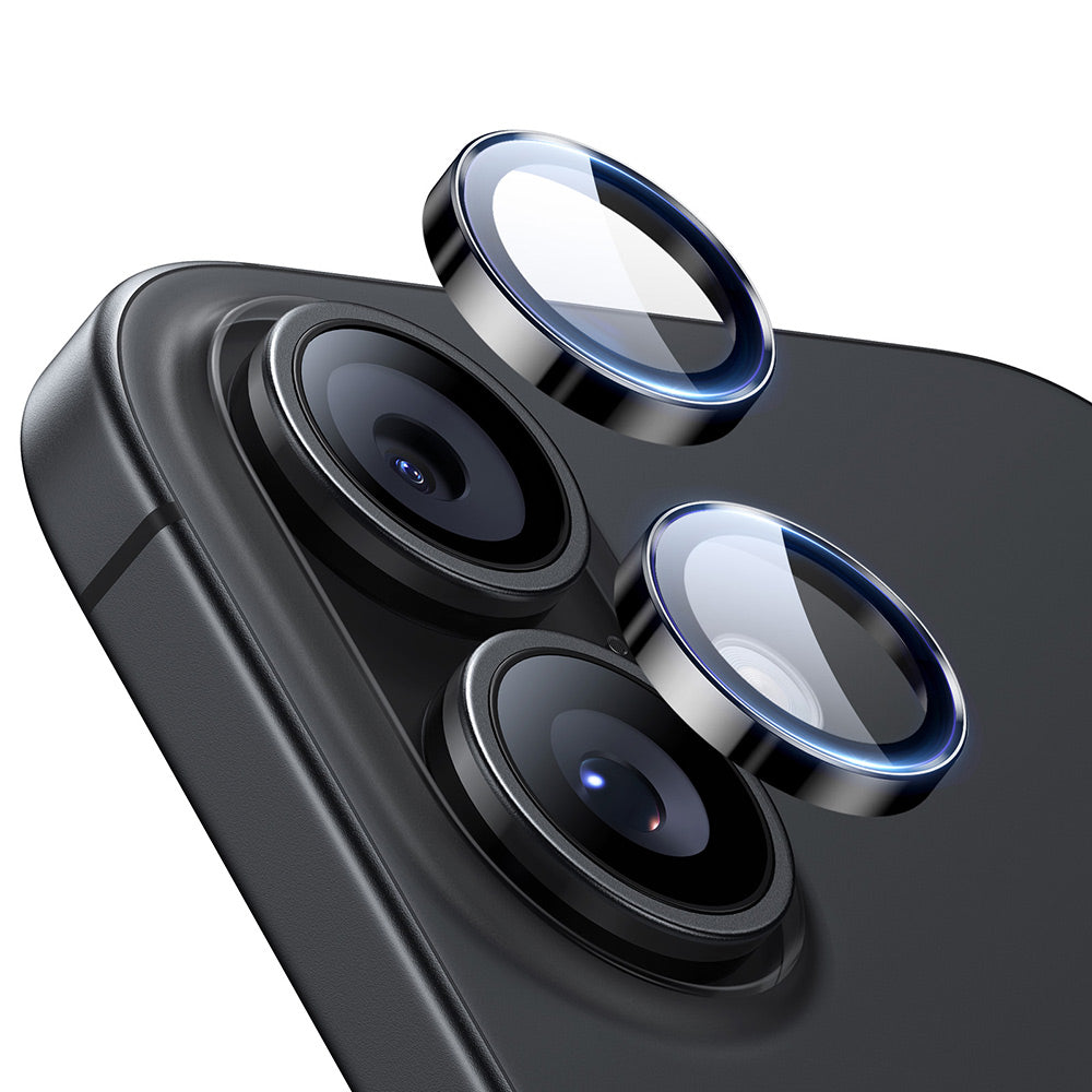 ESR Armorite Rear Camera Protection Film for Apple iPhone 17 / 16 Plus / 16, Tempered Glass, Black