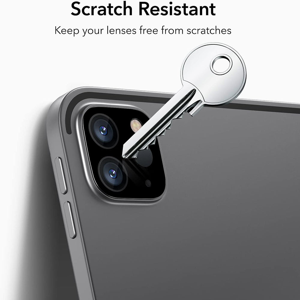 Schutzfolie ESR Rückkamera für Apple iPad Pro 13 (2024) / Pro 11 (2022) / Pro 12.9 (2022), Gehärtetes Glas, Set 2 Stück, Schwarz