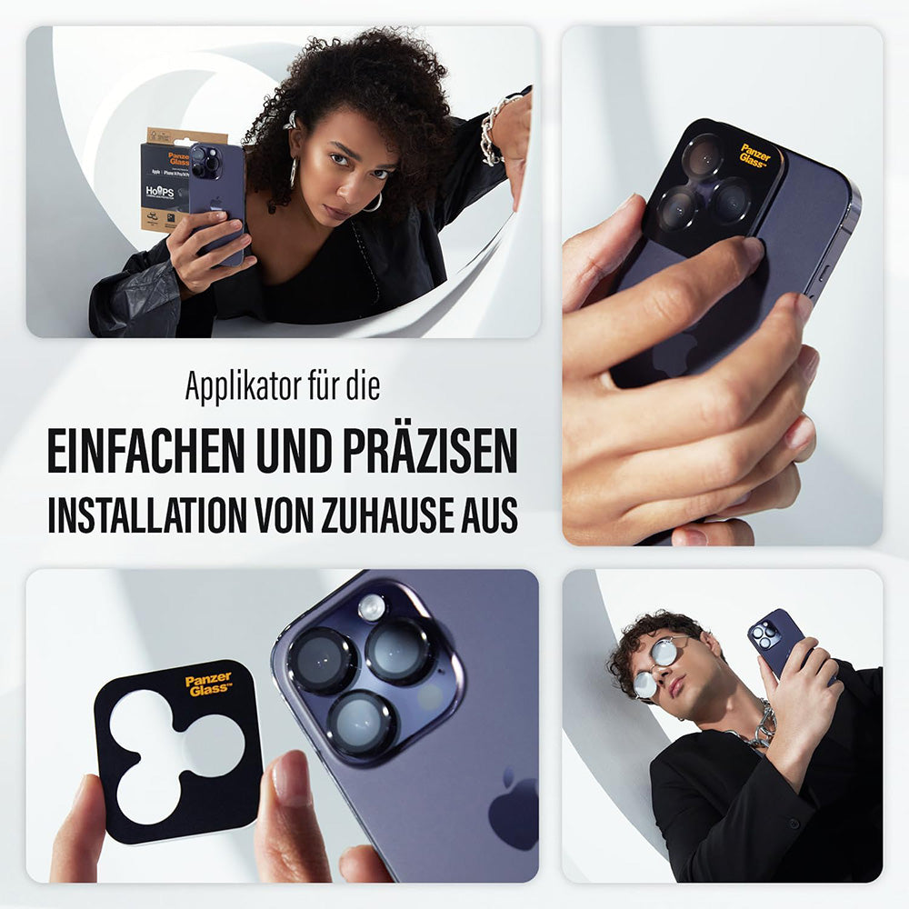 Schutzfolie PanzerGlass Hoops für die Rückkamera des Apple iPhone 17 Air, gehärtetes Glas, Transparent