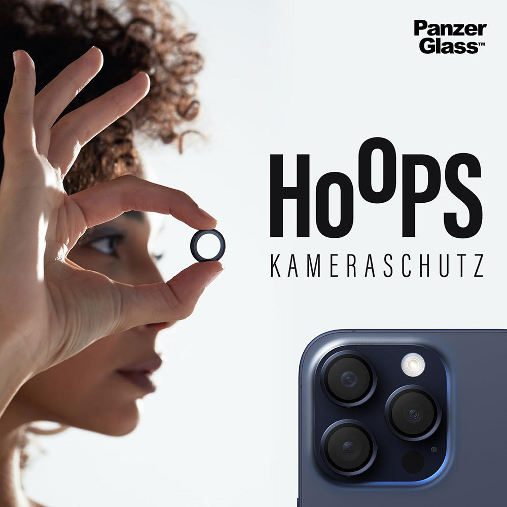 Schutzfolie PanzerGlass Hoops für die Rückkamera des Samsung Galaxy S25+ S936, gehärtetes Glas, Transparent
