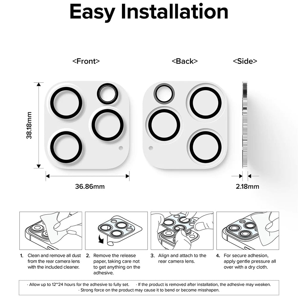 Ringke Rückkamera-Schutzfolie für Apple iPhone 15 Pro, gehärtetes Glas, 2er-Set, transparent