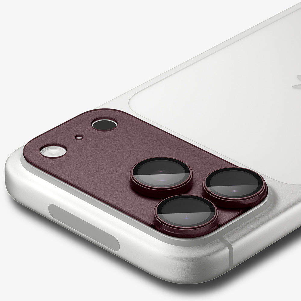 Schutzfolie für die Rückkamera Spigen GlastR EZ FIT Optik Pro XL für Apple iPhone 18 Pro Max, gehärtetes Glas, Weinrot AGL12040