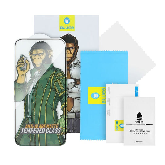Bildschirmschutz Mr. Monkey Glas für Apple iPhone 15 Pro Max, geschütztes Glas, Vollverklebung, 5D
