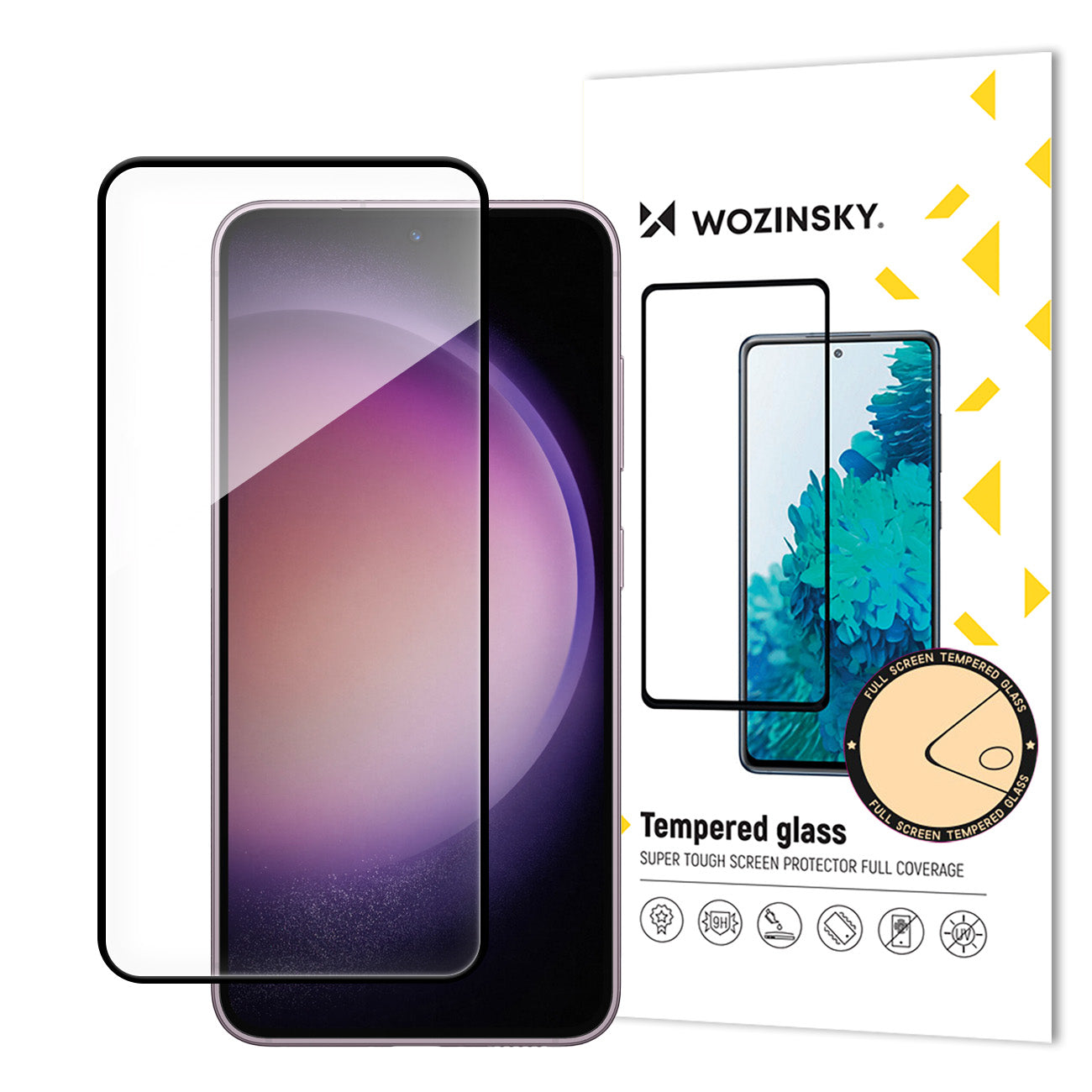 WZK Panzerglas für Samsung Galaxy S24 S921 | Full Glue | Schwarz | 9H