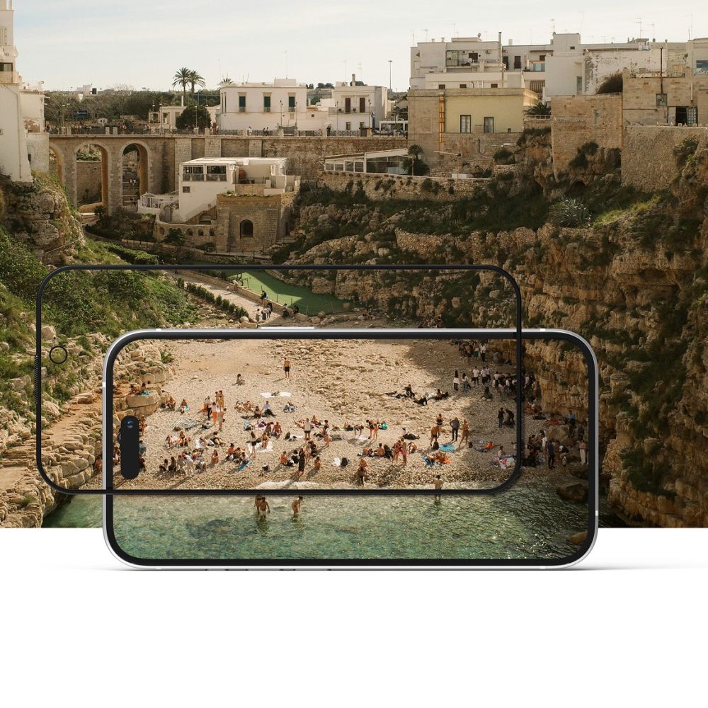 Schutzfolie Privacy Ringke Easy Slide für Apple iPhone 16 / 15, gehärtetes Glas, Vollkleber, Set mit 2 Stück