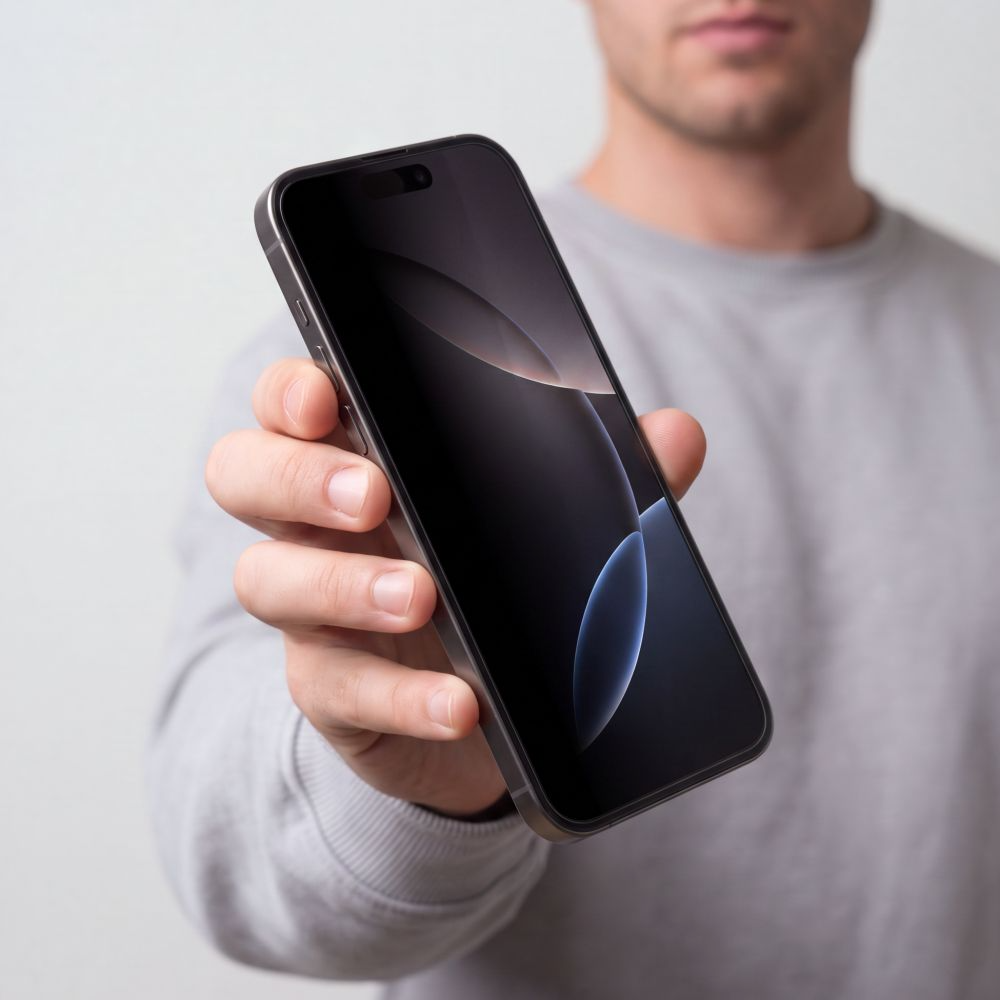 Privacy-Schutzfolie Tech-Protect OneTouch für Apple iPhone 18 Pro, gehärtetes Glas, Full Glue, 2er-Set
