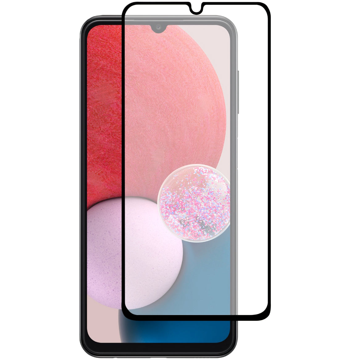 OEM Displayschutzfolie für Samsung Galaxy A15 5G A156 / A15 A155 / A25 A256, Glasschutz, Vollverklebung, 9D, Schwarz
