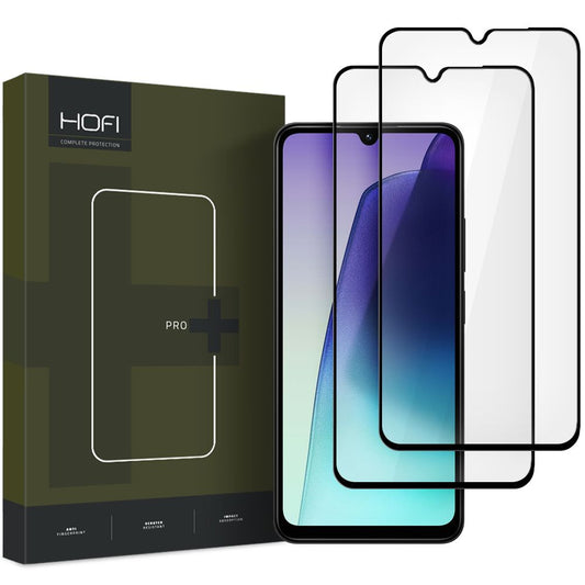 Displayschutzfolie HOFI Glas PRO+ für Xiaomi Redmi 14C, Glasschild, Vollverklebung, Set 2 Stück, 2.5D, Schwarz