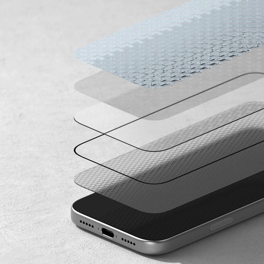 Ringke Easy Slide AR Displayschutzfolie für Apple iPhone 17 Pro, gehärtetes Glas, Full Glue, 2.5D, Schwarz