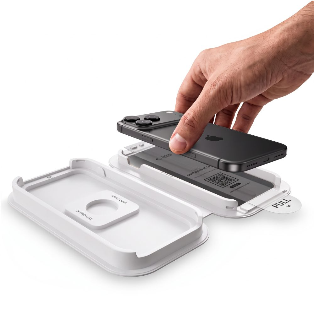 Privacy-Schutzfolie Tech-Protect OneTouch für Apple iPhone 18 Pro, gehärtetes Glas, Full Glue, 2er-Set