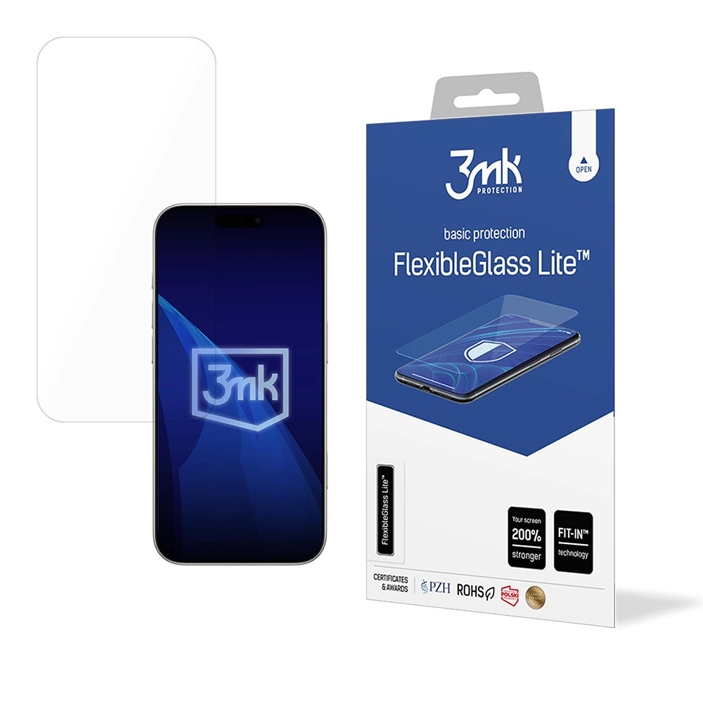 Schutzfolie 3MK FlexibleGlass Lite für Apple iPhone 17, Flexibles Glas, Vollverklebung