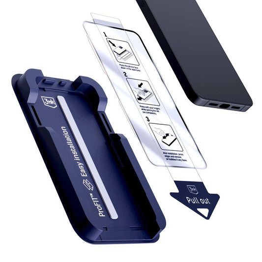 3MK HardGlass Max Displayschutzfolie für Apple iPhone 18 Pro Max / 17 Pro Max, Sicherheitsglas, Vollkleber, Schwarz