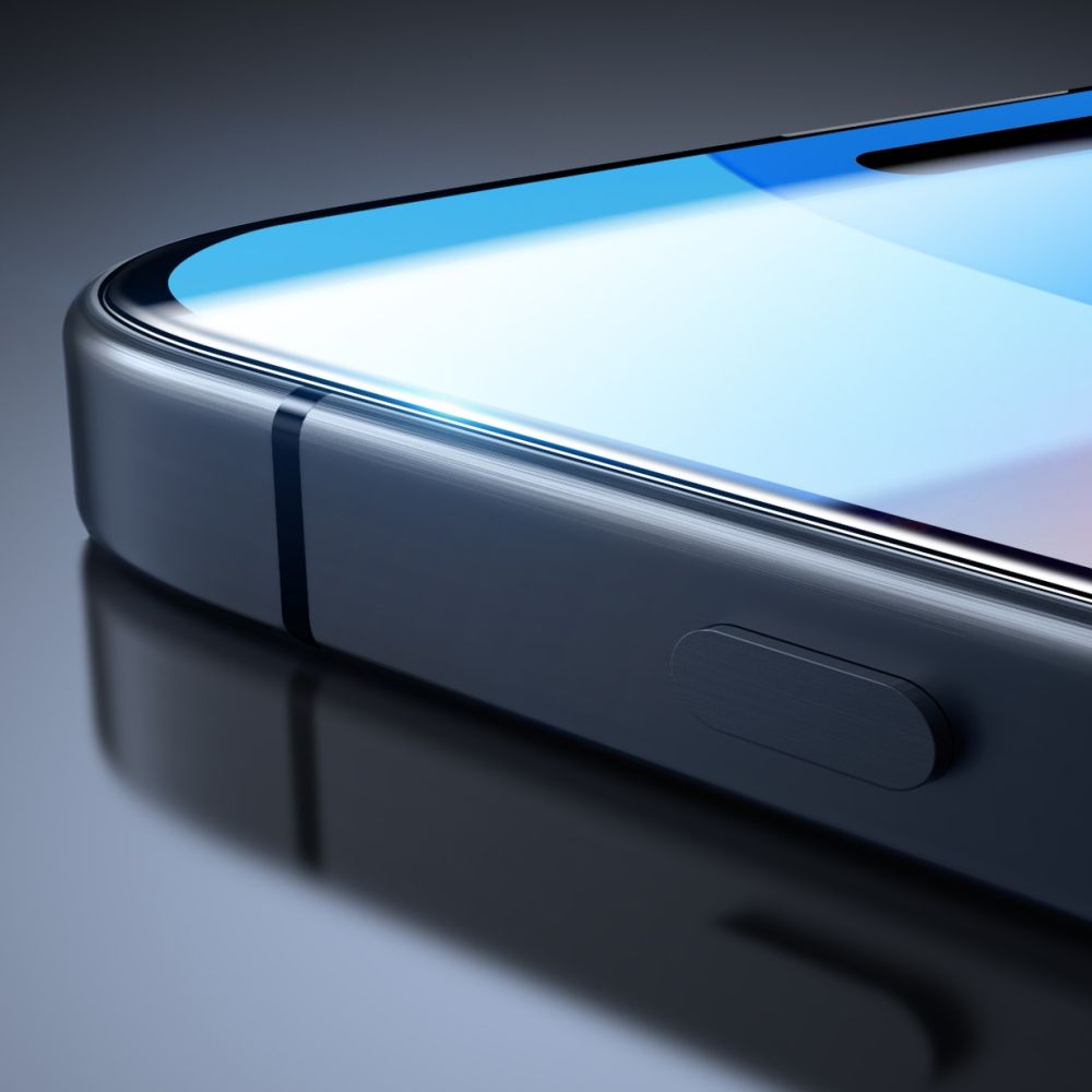 Schutzfolie ESR für Apple iPhone 16 / 15, gehärtetes Glas, Full Glue, Set mit 2 Stück, Schwarz
