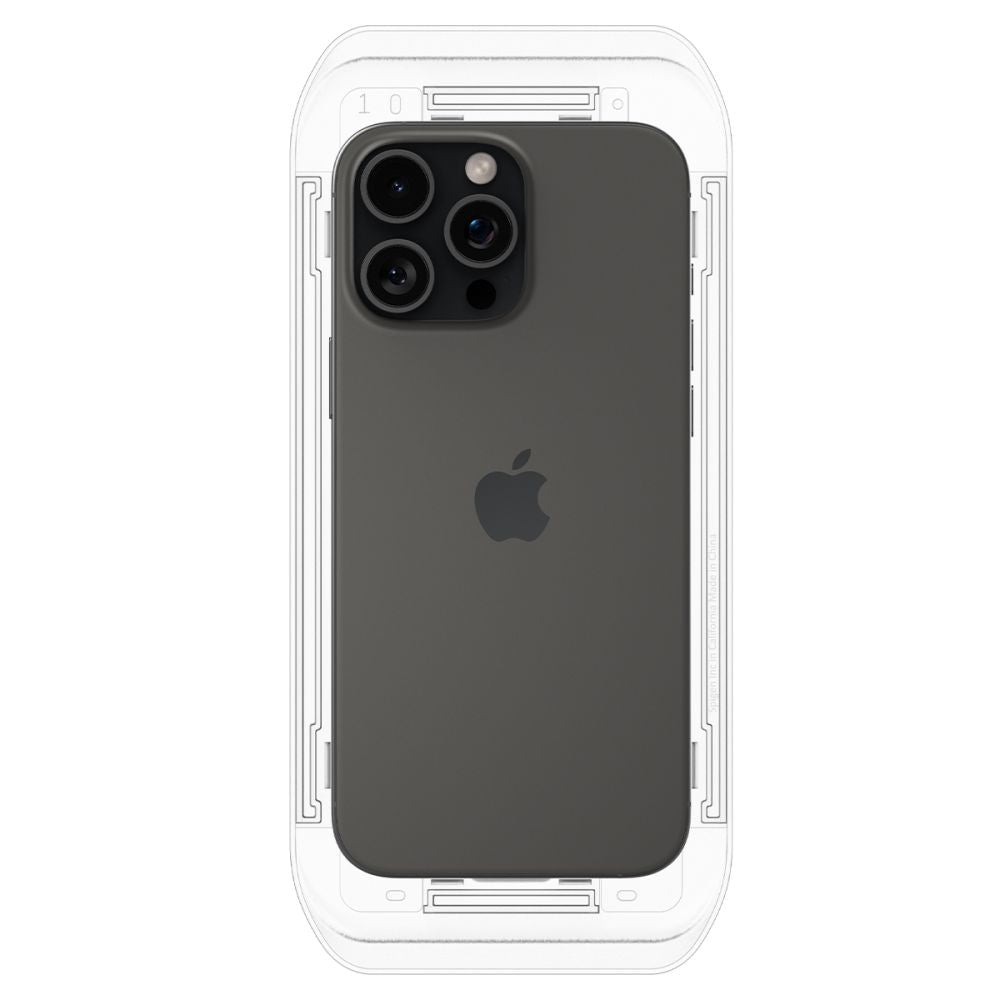 Spigen GlastR EZ FIT Screen Protector for Apple iPhone 17 Pro / 17 / 16 Pro, Tempered Glass, Full Glue, Set of 2 pieces AGL07928