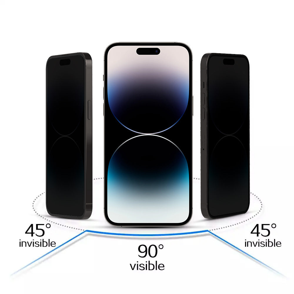 Tel Protect 10X Plus Titanium Privacy-Displayschutzfolie für Apple iPhone 17 Pro, gehärtetes Glas, vollflächig klebend