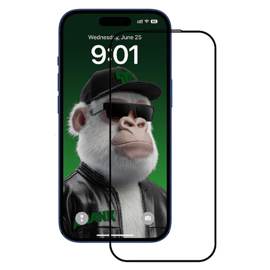 Schutzfolie Anank 10X Reinforced CG für Apple iPhone 17 Pro Max, gehärtetes Glas, Full Glue, 2.5D, Schwarz