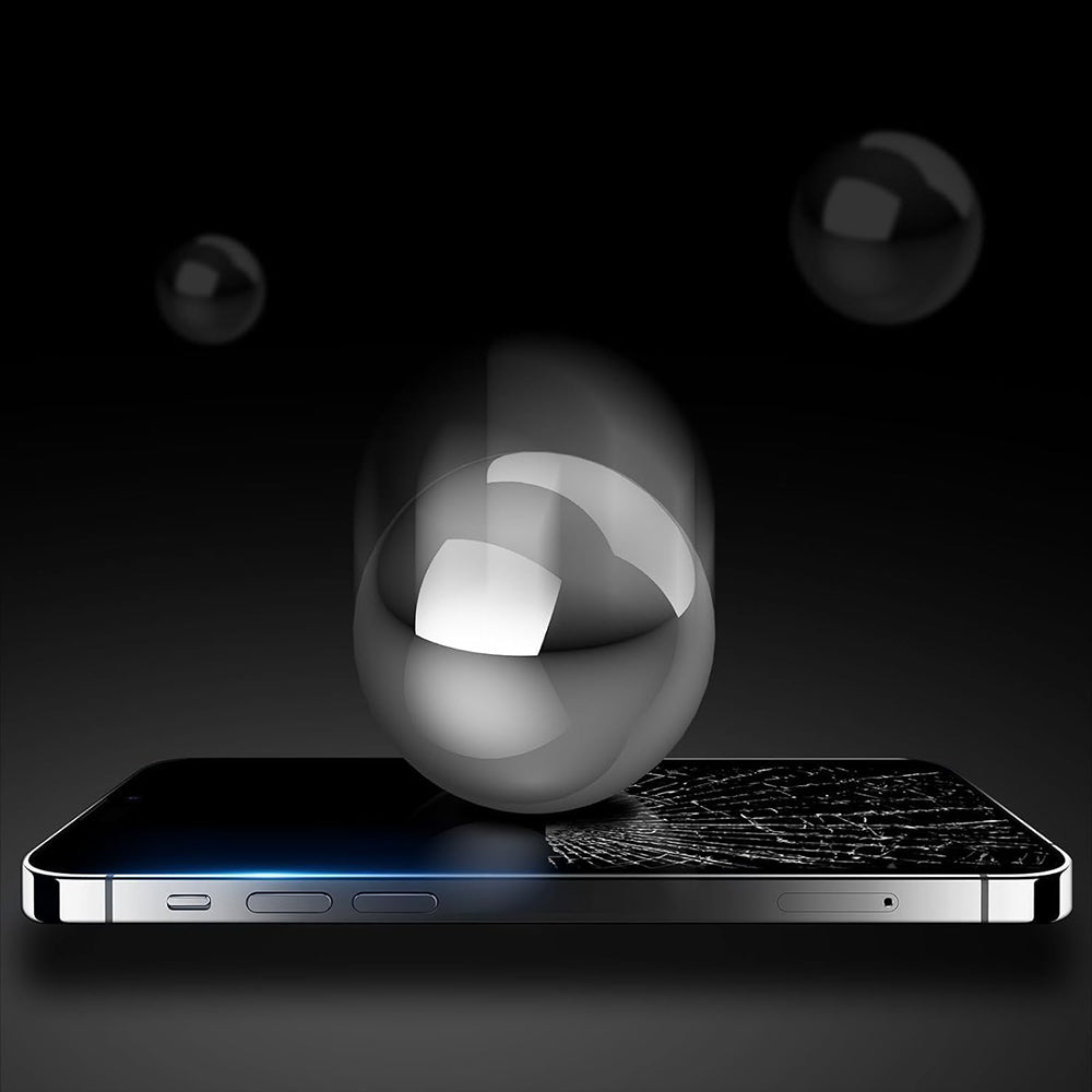 Schutzfolie Anank 5X Verstärkt Anti-Crack für Apple iPhone 17 Pro, Gehärtetes Glas, Vollverklebung, 3D, Schwarz