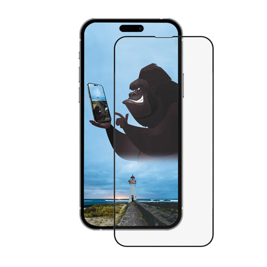 Anank 5X Verstärkte CG Displayschutzfolie für Apple iPhone 15, Gehärtetes Glas, Vollflächiger Kleber, 2.5D, Schwarz