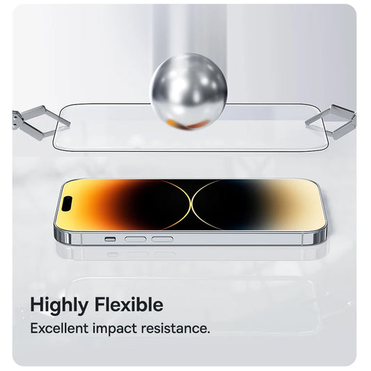 Schutzfolie Anank 5X Reinforced für Apple iPhone 17 Pro Max, Gehärtetes Glas, Full Glue, 2.5D, Schwarz