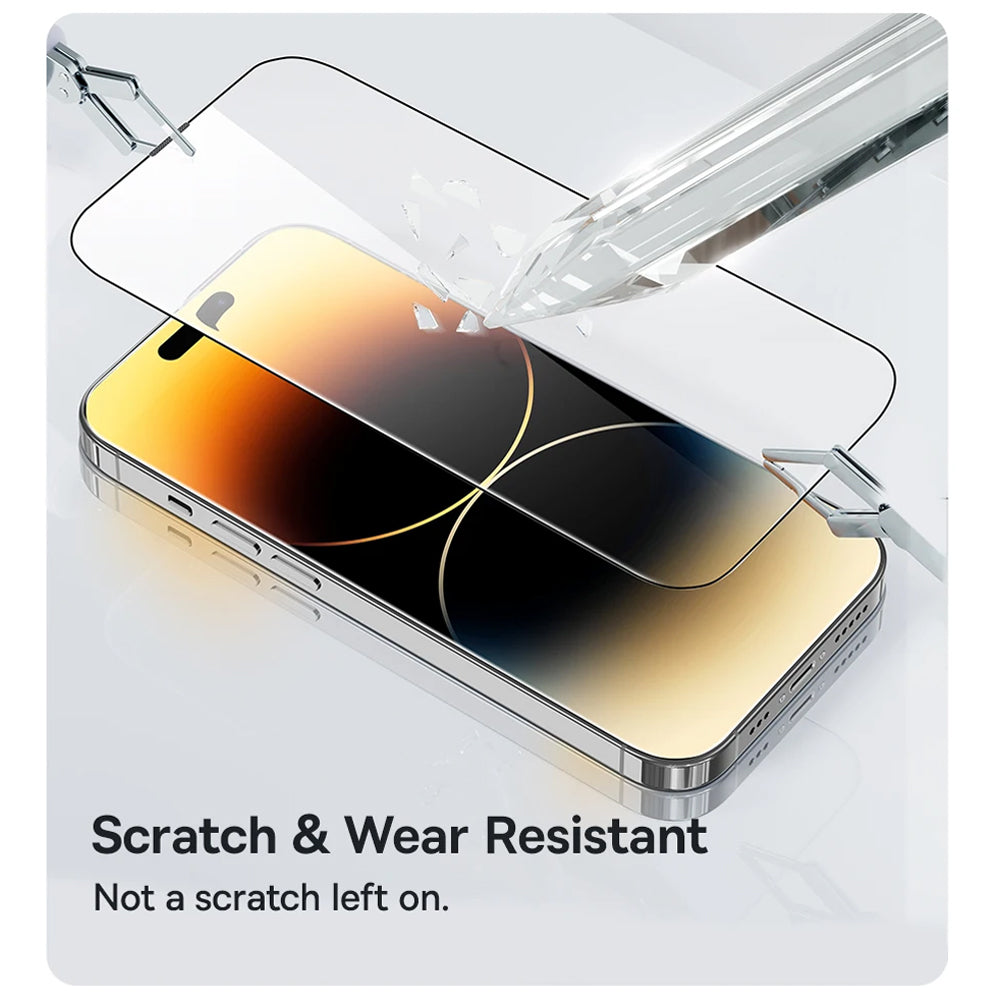 Schutzfolie Anank 5X Reinforced für Apple iPhone 17 Pro, Gehärtetes Glas, Vollverklebung, 2.5D, Schwarz