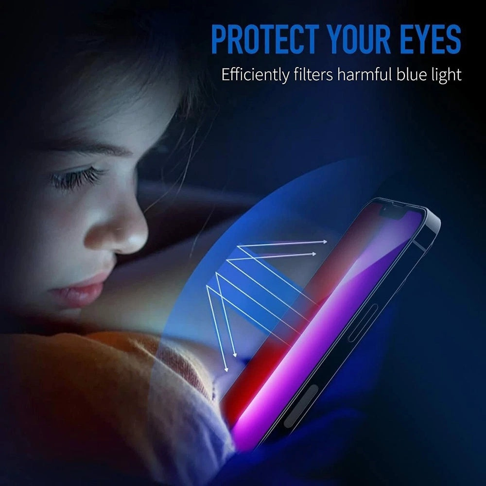 Schutzfolie Anti Blue Light Anank 5X Verstärkt für Apple iPhone 17 Pro, Gehärtetes Glas, Vollverklebung, 2.5D, Schwarz