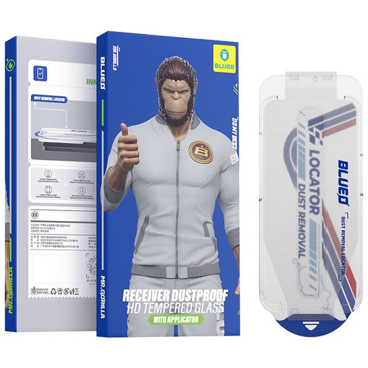 Schutzfolie Blueo Anti-Dust HD Applicator Pro für Apple iPhone 17 Air, gehärtetes Glas, Full Glue