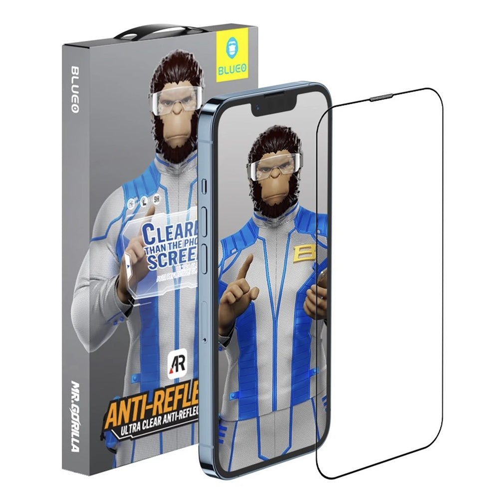 Schutzfolie Blueo Anti-Reflective HD für Apple iPhone 17 Air, gehärtetes Glas, Full Glue, Schwarz