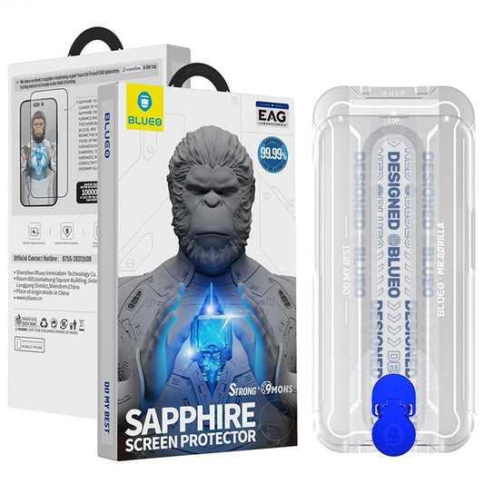 Schutzfolie Blueo Anti-Static HD für Apple iPhone 17 Air, Gehärtetes Glas, Vollverklebung, Schwarz