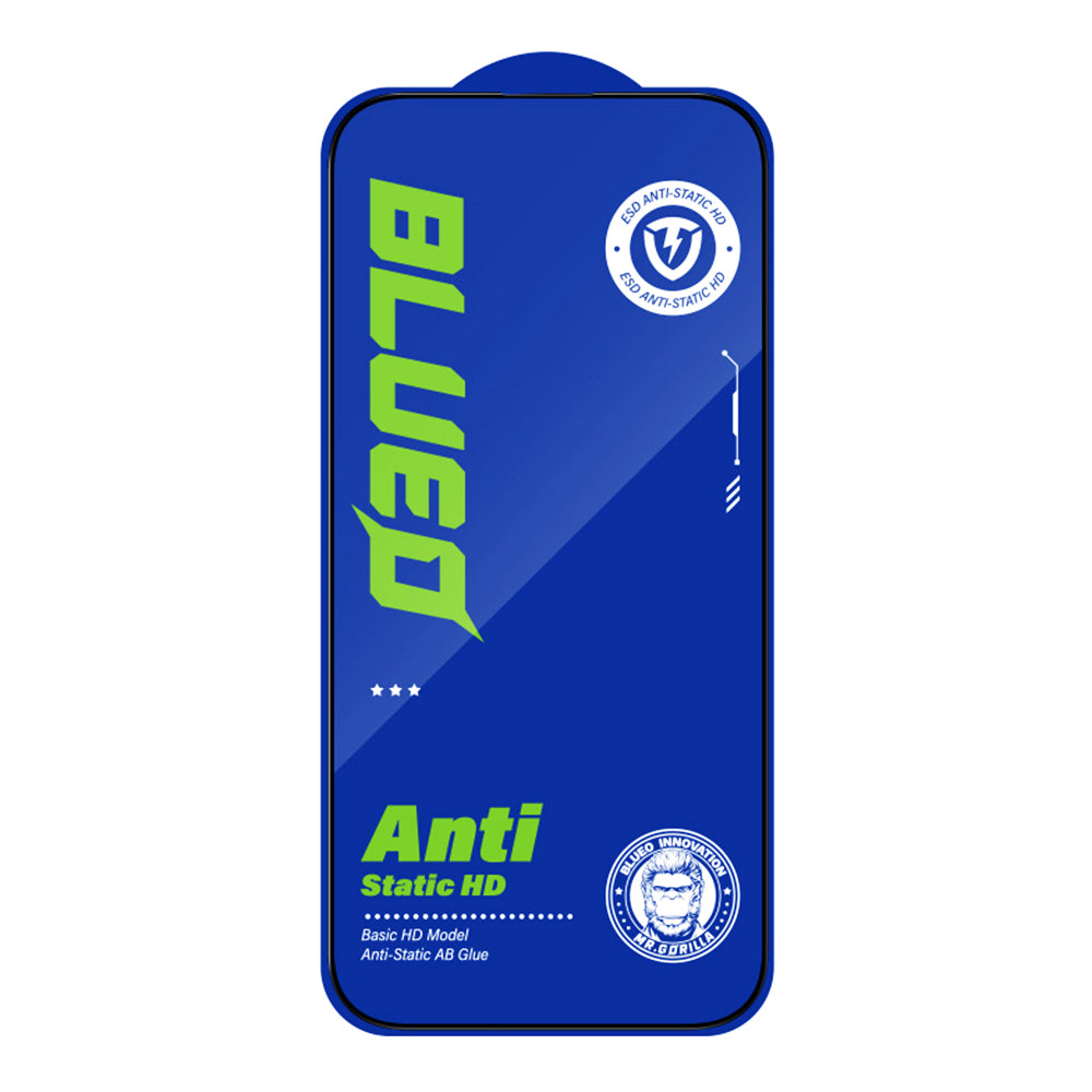 Blueo HD Displayschutzfolie für Apple iPhone 17 Pro Max / 16 Pro Max, gehärtetes Glas, Full Glue, 2.5D, 5er Set, Schwarz