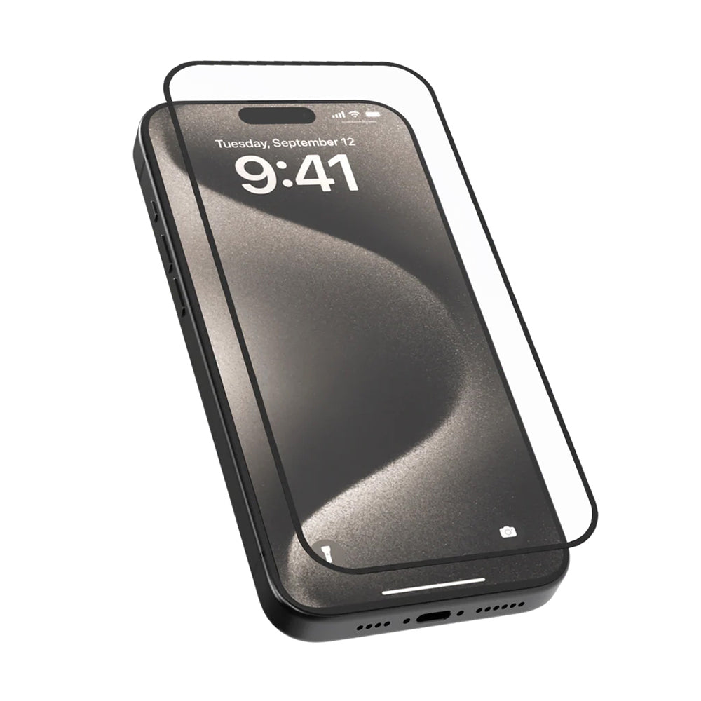 Blueo HD Displayschutzfolie für Apple iPhone 17 Pro Max / 16 Pro Max, gehärtetes Glas, Full Glue, 2.5D, 5er Set, Schwarz