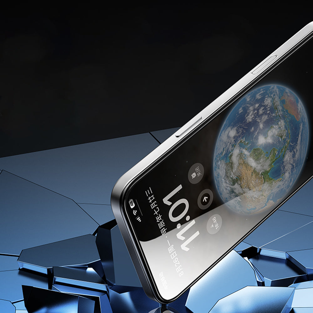 Blueo HD Displayschutzfolie für Apple iPhone 17 Pro Max / 16 Pro Max, gehärtetes Glas, Full Glue, 2.5D, 5er Set, Schwarz