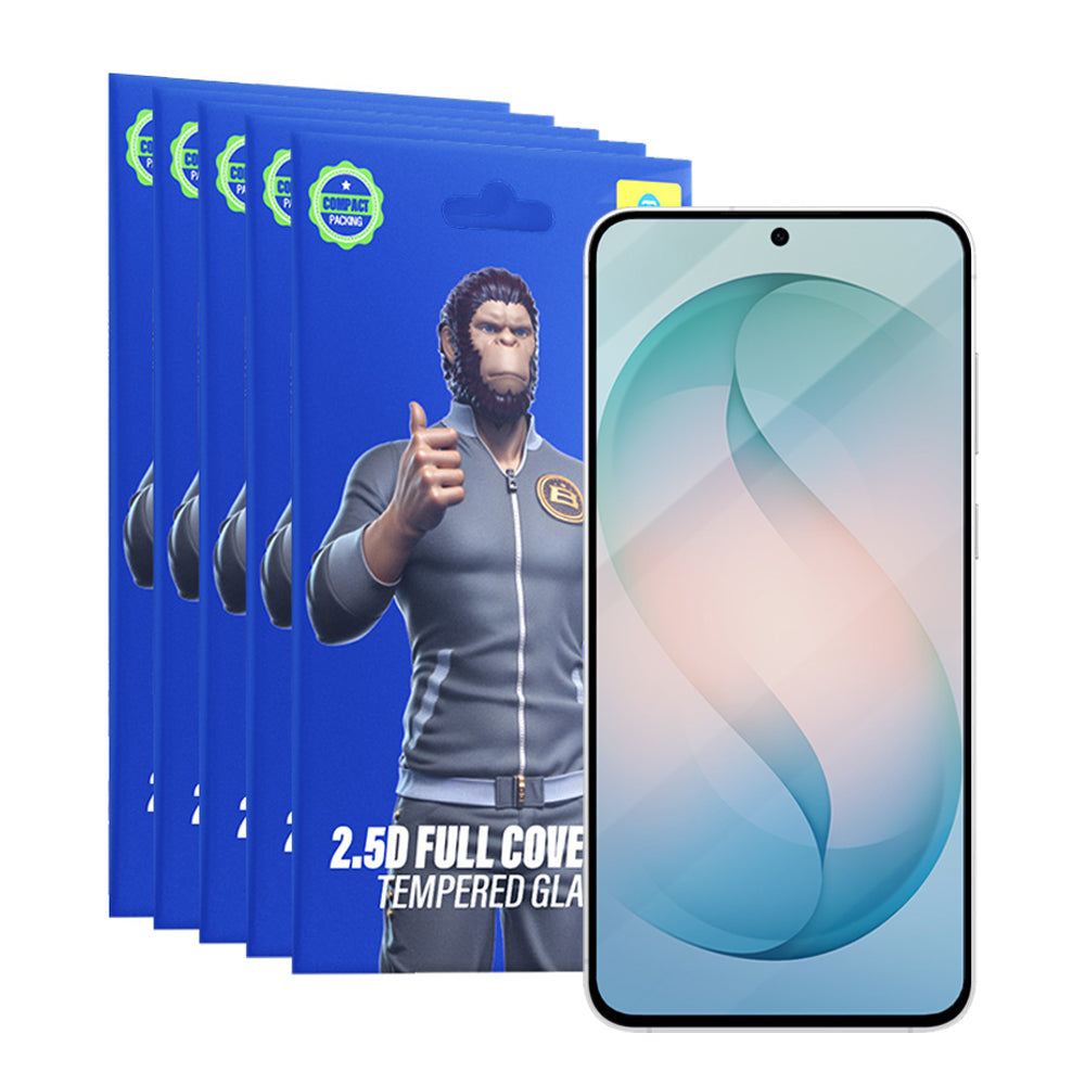 Schutzfolie Blueo HD für Samsung Galaxy S26 Plus S947, Gehärtetes Glas, Vollverklebung, 2.5D, Set mit 5 Stück, Schwarz