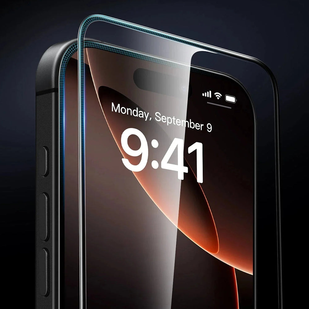 Schutzfolie ESR Armorite UltraFit für Apple iPhone 17 Pro, gehärtetes Glas, Full Glue, Set 3 Stück, Schwarz