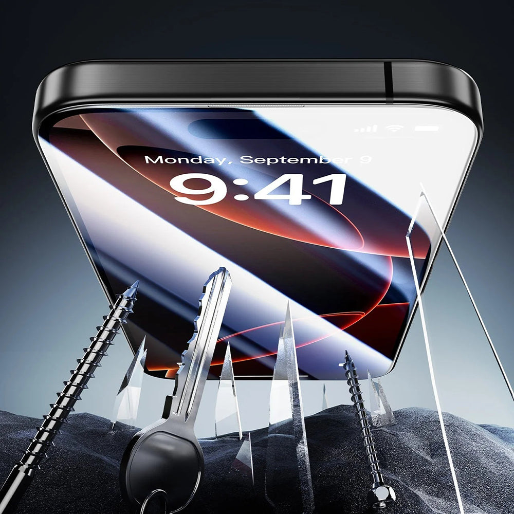 Schutzfolie ESR Armorite UltraFit für Apple iPhone 17 Pro, gehärtetes Glas, Full Glue, Set 3 Stück, Schwarz