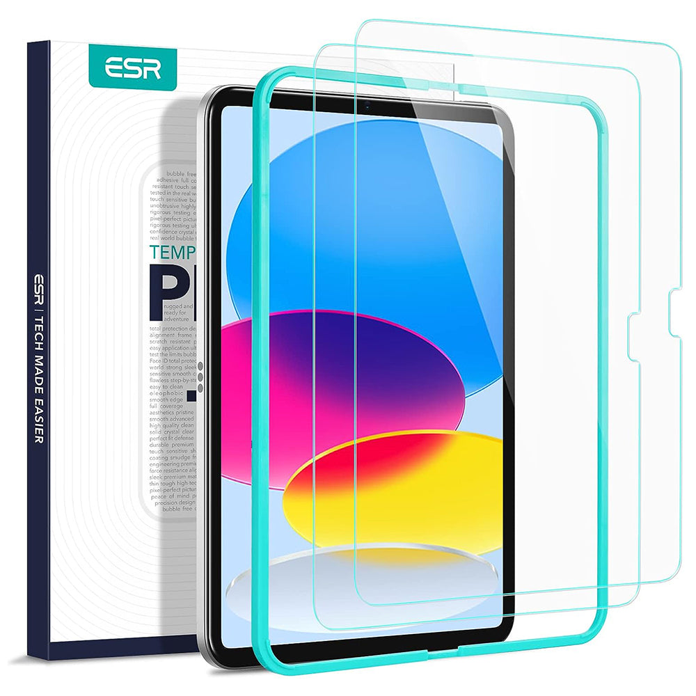 Schutzfolie ESR Bildschirm für Apple iPad (2025) / (2022), Gehärtetes Glas, Vollkleber, Set 2 Stück