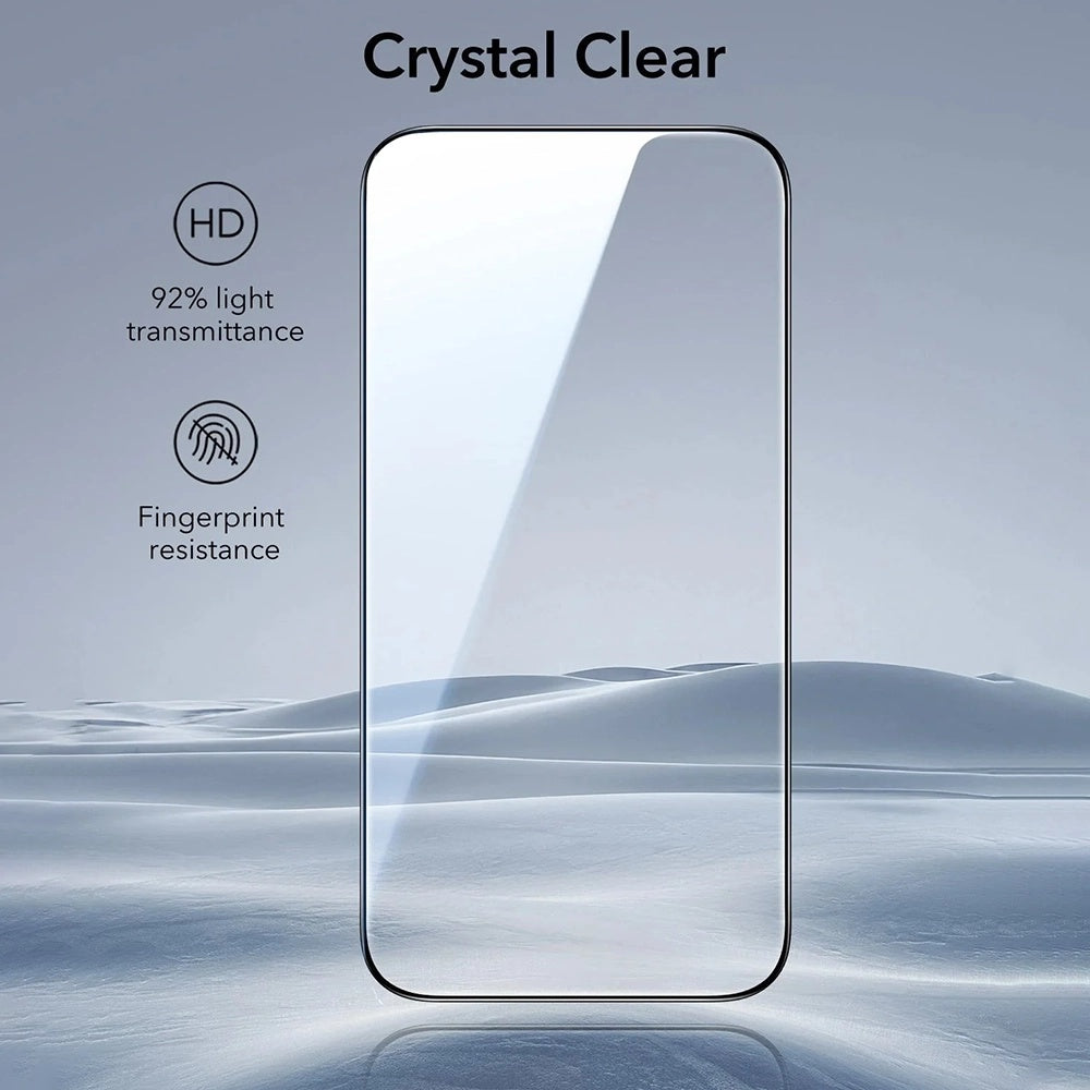 Schutzfolie ESR UltraFit für Apple iPhone 17 Air, gehärtetes Glas, Full Glue, Set mit 3 Stück.