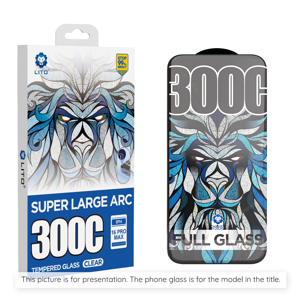 Schutzfolie Lito D+ Max 300C für Apple iPhone 17 Air, gehärtetes Glas, Full Glue