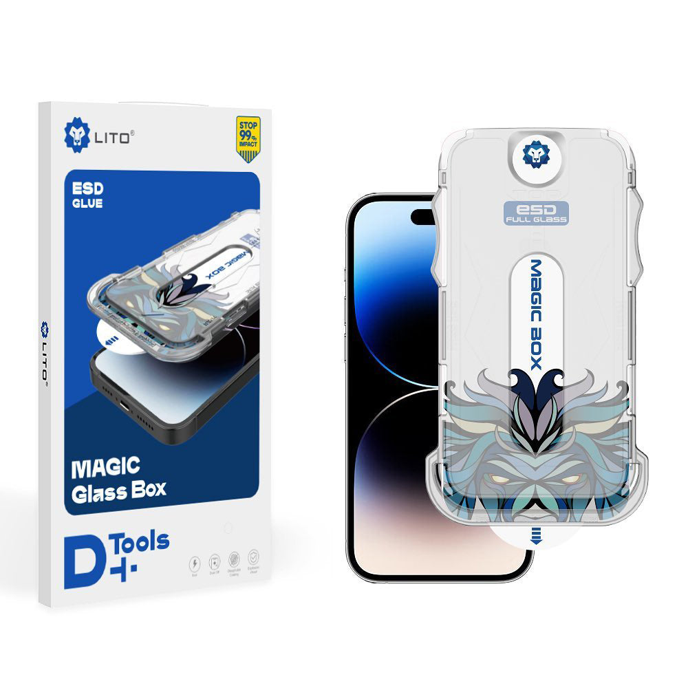 Lito Magic Glass Box D+ Tools Screen Protector for Apple iPhone 17 Pro Max, Tempered Glass, Full Glue